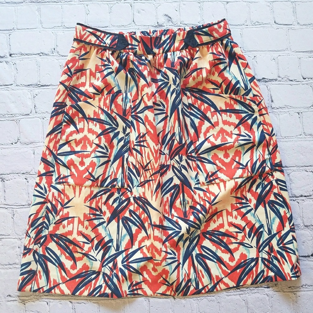 Zara Basics Red White Blue Skirt Sz Small